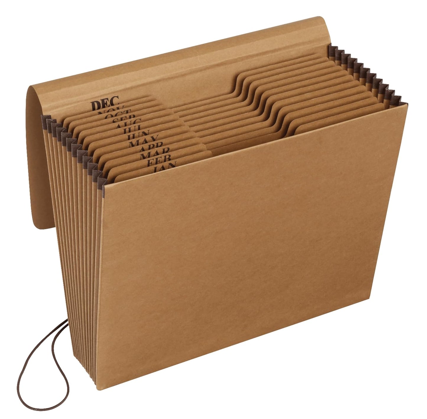 Pendaflex Expanding Kraft File with Flap, Jan.-Dec. Index, 12 x 10, 1 per Box (K-17M-OX),Brown