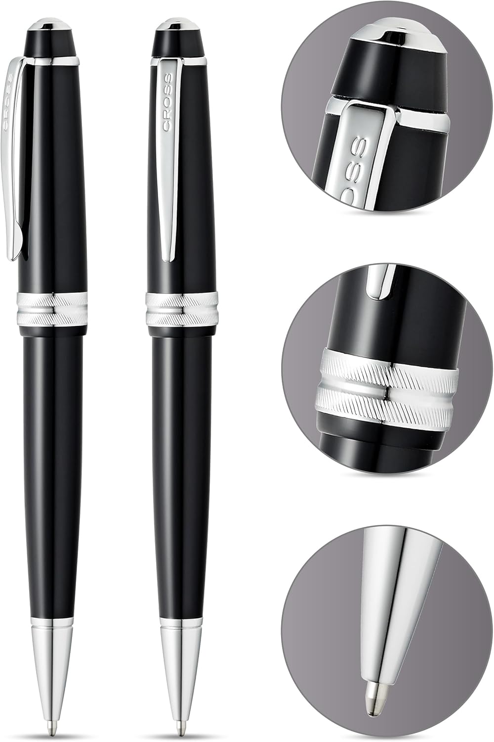 Cross Bailey Light Refillable Ballpoint Pen Presented in a Everyday Gift Box - Medium Point, Black Ink, Polished Green