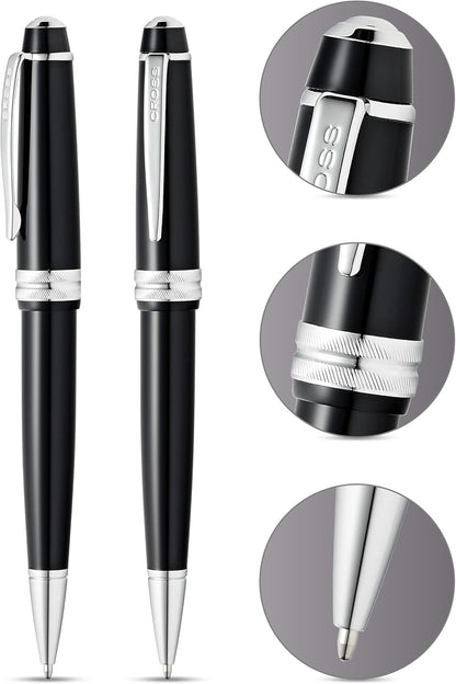 Cross Bailey Light Refillable Ballpoint Pen Presented in a Everyday Gift Box - Medium Point, Black Ink, Polished Green