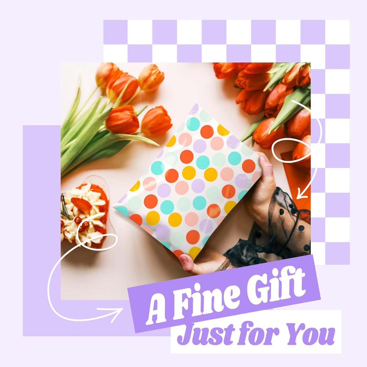 Metronic Cute Poly Mailers 10x13" 50pc Small Shipping Bags, Strong Adhesive Mailers Poly Bags for Business, Waterproof Mailing Envelopes for Packing Shipping Clothes Gifts, Gradient BluePink