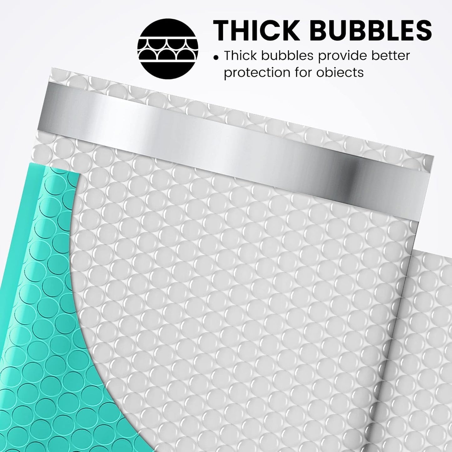 Fuxury Black Bubble Mailers 4x8" 200 Pack Waterproof Padded Envelopes Self Seal Bubble Envelopes Usable Size 4x7" Padded Mailers for Small Business Shipping Envelope Mailers