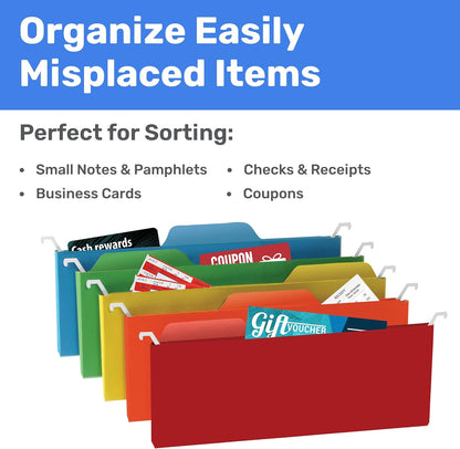 Find It Hanging File Folders for Filing Cabinet Storage - Pack of 9, Letter-Sized File Folder Set for Documents and Valuables - Filing Products for Organization, Back to School Supplies, Green