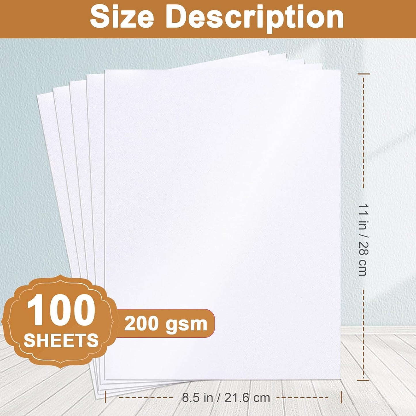 Silunkia 40 Sheets Gold Shimmer Cardstock 8.5 x 11 Certificate Paper, 75lb Craft Paper Card Stock for Cards Making, Birthday Decorations, Wedding Invitations, Greeting Cards
