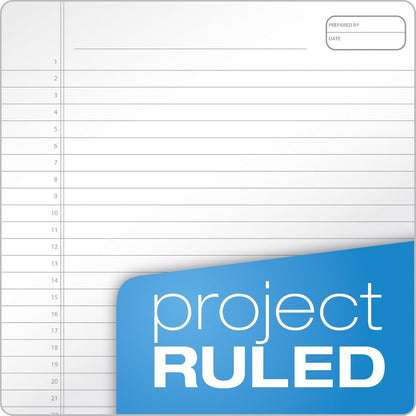 AMPAD Gold Fibre Project Planner, Top-Wire Bound, 8-1/2" x 11-3/4", Project Rule, Navy Cover, 70 Sheets (20-815) , White