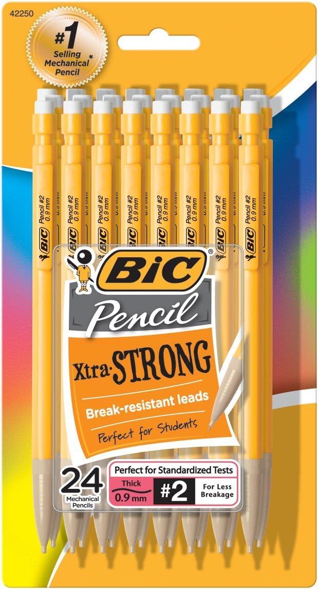BIC Xtra Sparkle Mechanical Pencil, Colorful Barrel, Medium Point (0.7 mm), 10-Count