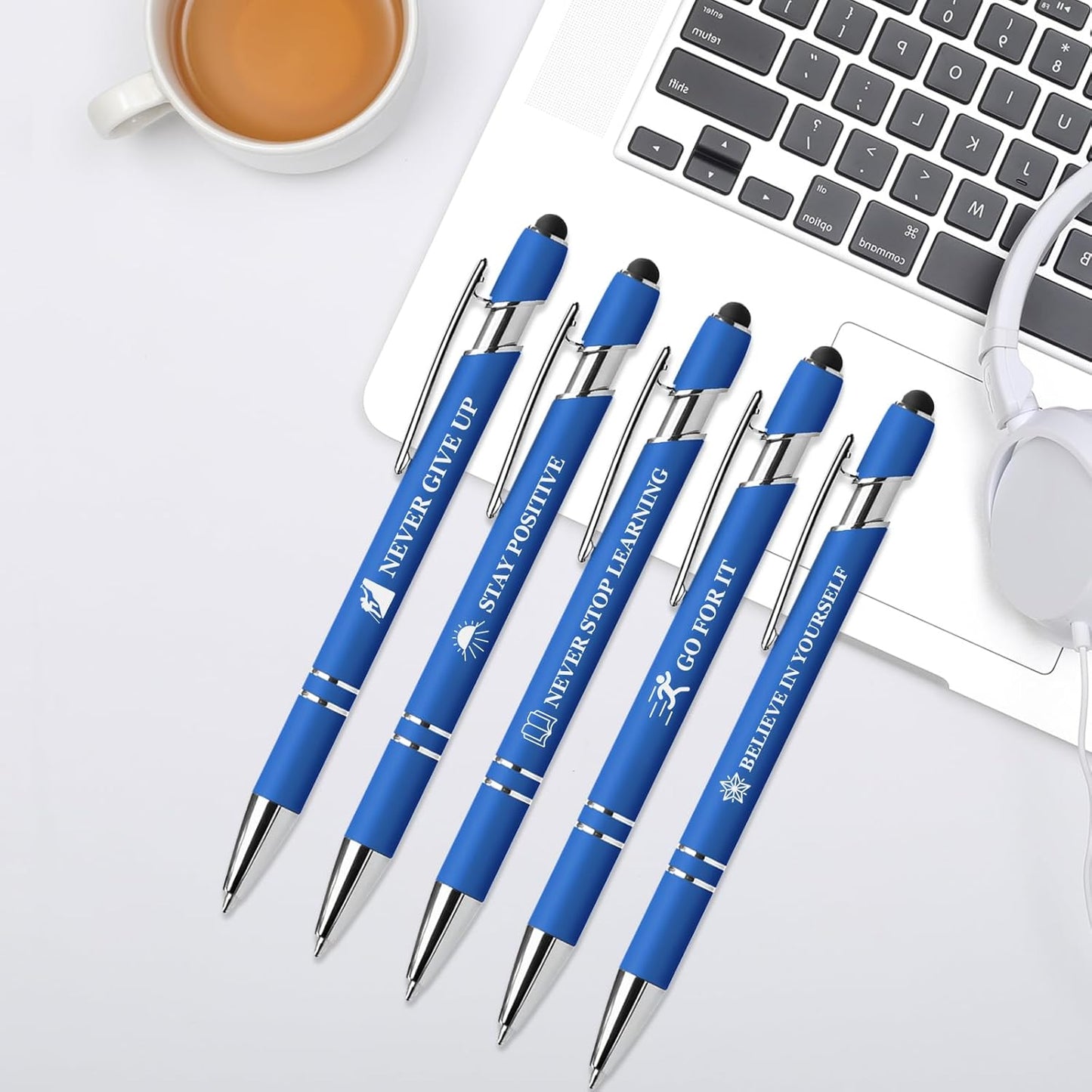 15 Pack Motivational Pen Set - Inspirational Quotes Retractable Ballpoint Pens for Office School Supplies, Encouragement Gifts for Women Men, Multicolor