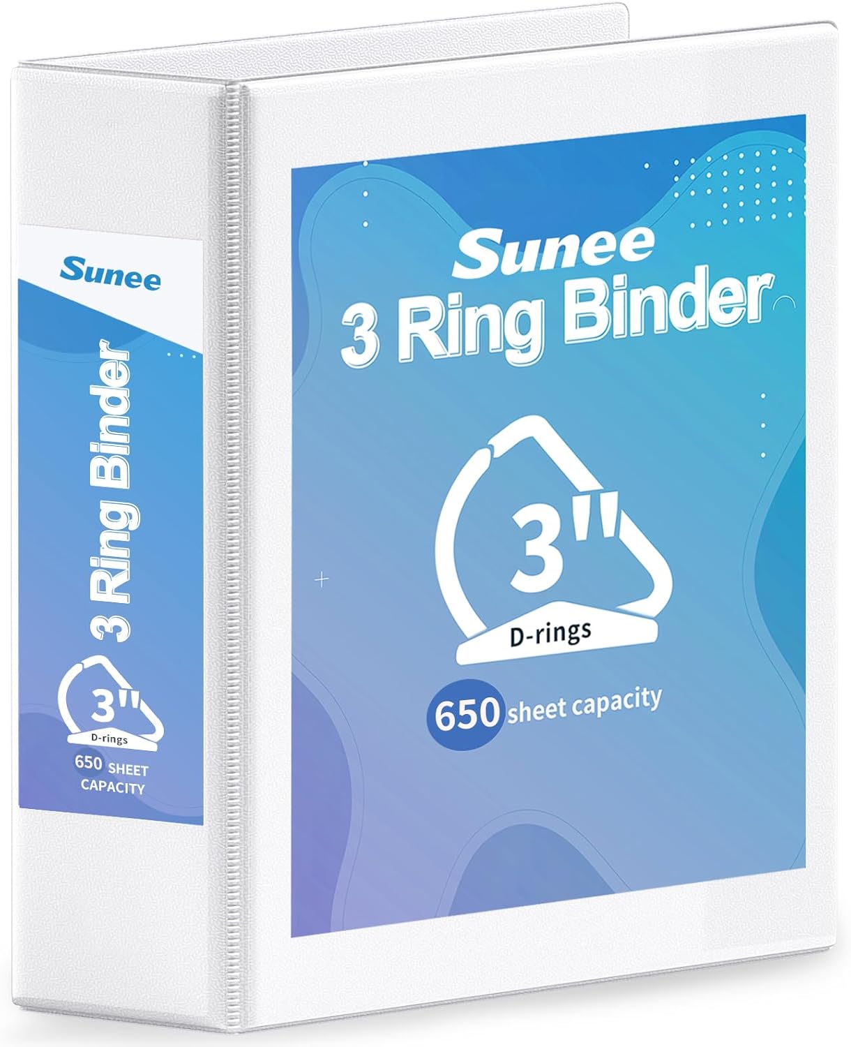 SUNEE 3 Ring Binder 2 Inch, Clear View Binder Three Ring PVC-Free (Fit 8.5x11 Inches) for School or Office Supplies, Light Purple, 1 Pack