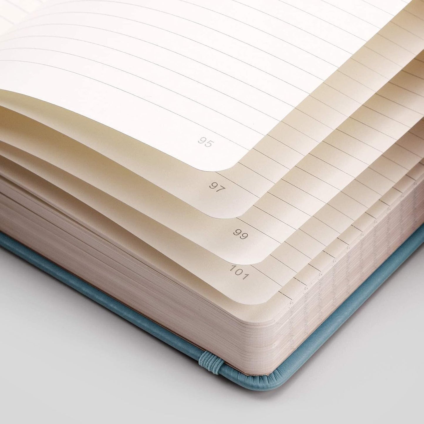 EMSHOI Graph Paper Notebook - 256 Pages A5 Graph Notebook/Journal, Hard Cover, 120gsm Thick Paper, Smooth PU Leather, Inner Pocket, 5.75'' × 8.38''-Black