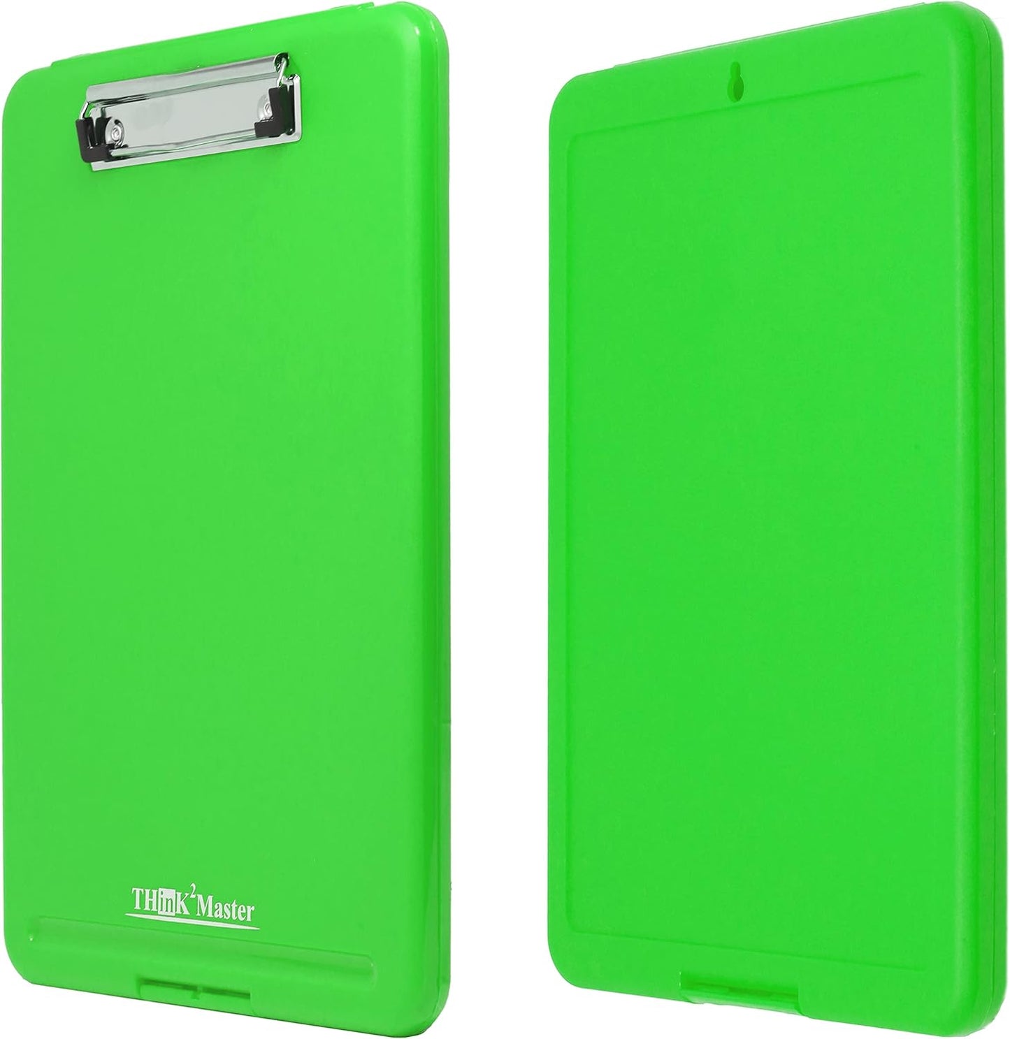 Think2Master Black Plastic Storage Clipboard. | 25% Heavier & 25% Sturdier| Heavy Duty and Won’t Flex or Bend Like Other Brands (Compare The Weight). Storage Compartment Holds 150 Letter Sized Paper.