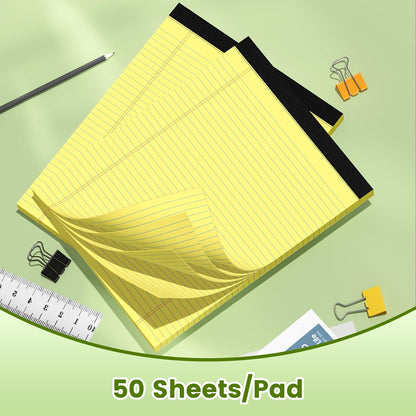 12pcs 5x8 Inch Yellow Note Pads Legal Pads, College Ruled Writing Legal Pads, 360 Sheets Total, Notepad for Students, Office & Home | Bulk Supply for Notes, Lists & Planning | Premium Quality Paper
