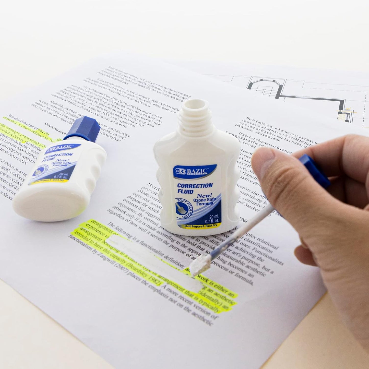 Correction Fluid with Foam Brush (Set of 2) Quantity: Case of 144
