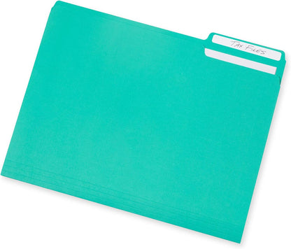 File Folder, 1/3 Cut Tab, Letter Size, Yellow, Great for Organizing and Easy File Storage, 100 Per Box