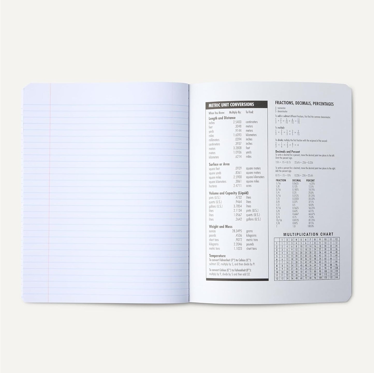 Amazon Basics Composition Notebook, College Ruled, 100 Sheets, 9.75" x 7.5", Assorted Marble Colors, 12-Pack
