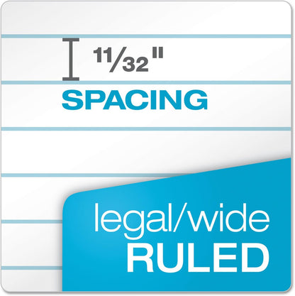 TOPS Docket Gold Writing Pads, 8-1/2" x 14", Legal Rule, White Paper, 50 Sheets, 12 Pack (63990)