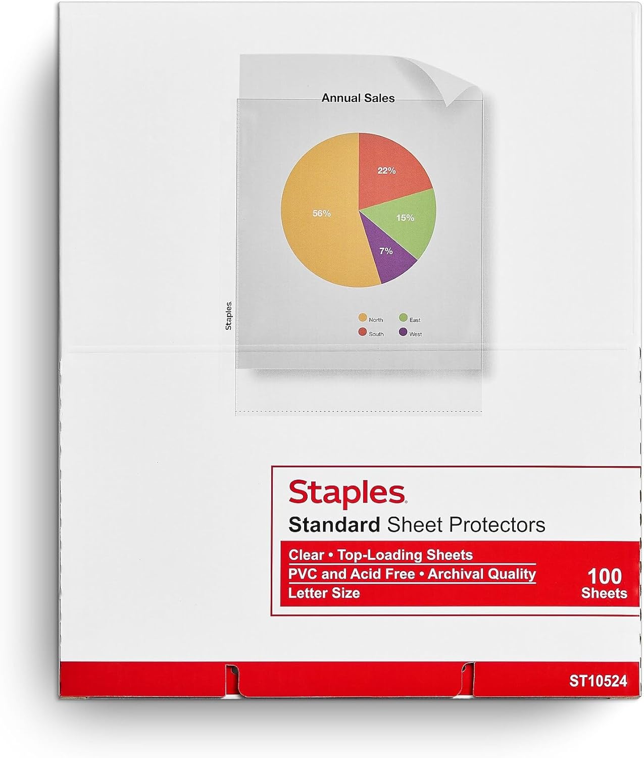 Staples Sheet Protectors, 8.5" x 11" – Top-Loading Clear Page Protectors, 2.4 Mil Standard Weight, 200-Pack