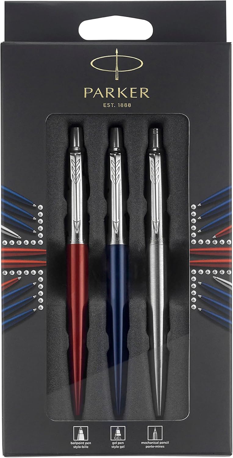 Parker Jotter London Ballpoint and Gel Pen Refill Discovery Pack: 3 Quinkflow Refills for Ballpoint Pens & 3 Quink Gel Refills