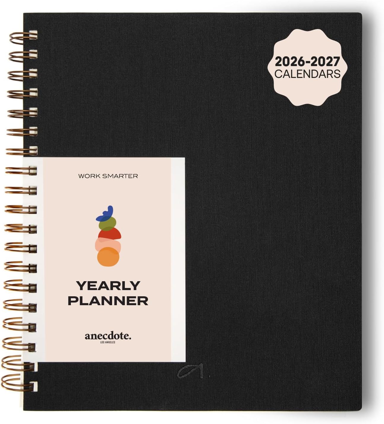 Anecdote Daily Planner w/ 2026-2027 Calendar | Start Anytime 26 Weeks Undated | 1 Page per Day | 8.5" x 5.2" | Hardcover To-Do List Organizer, Plan Your Success, Achieve Productivity Goals (Evergreen)