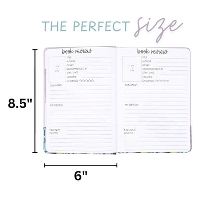 kellofaplan Reading Journal Book Review Notebook, A5 Size, Book Bound, 124 Premium Sheets, 80lb Paper, Personal Reading Tracker with Space for Titles, Ratings, Quotes, Reflections