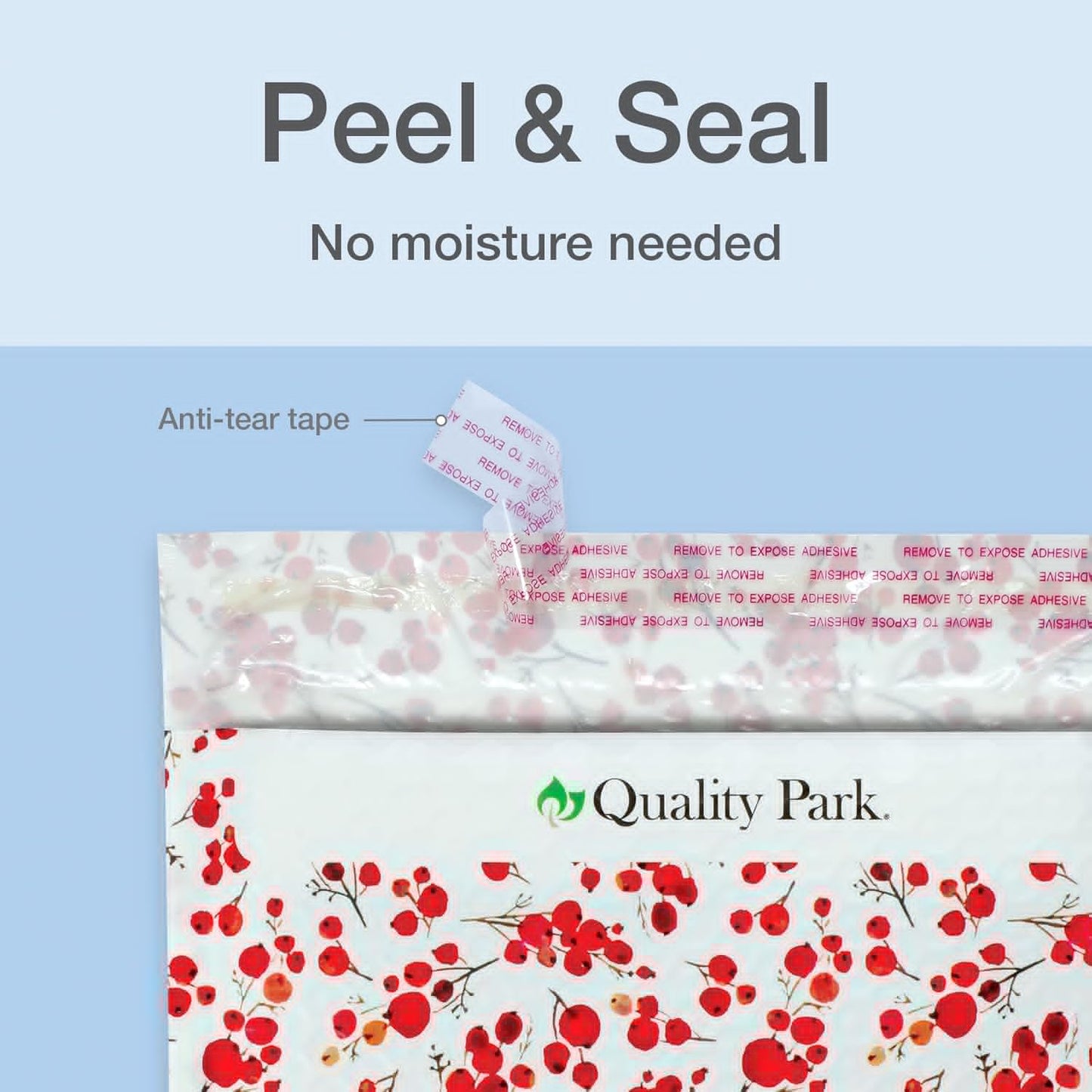 Quality Park Bubble Mailers, 8.5 x 11 Shipping Envelopes, Water Resistant White Poly Padded Envelopes, Redi-Strip Peel Off Closure, 25/Box (QUA85859)