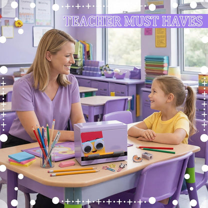 Briwooody Composition Pencil Dispenser for Classroom Back to School Teacher Must Have Black White Composition Notebook Classroom Decor Pencil Dispenser with Lid Teacher Gift for Pre K to Middle School