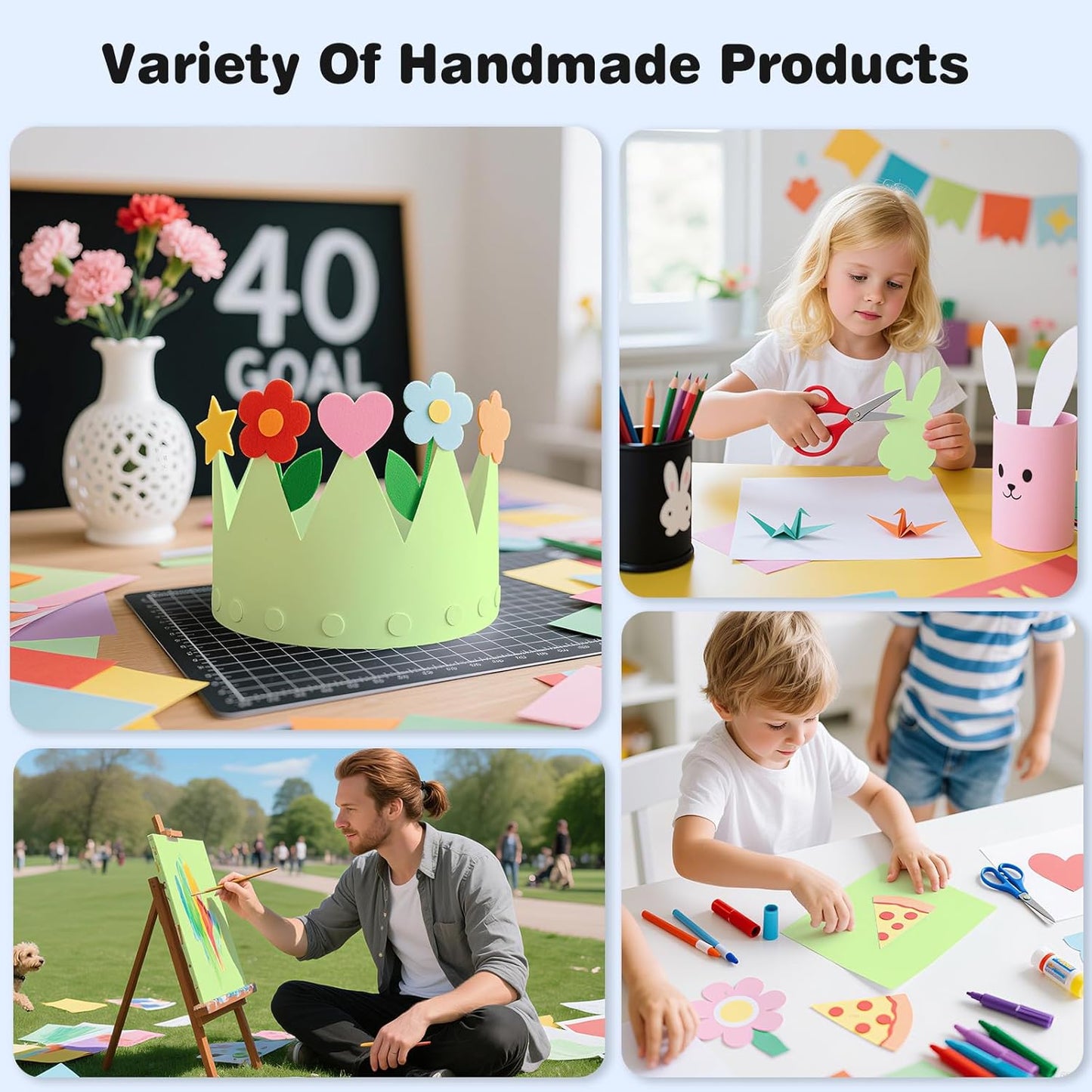 Cardstock 8.5 x 11, Thick Printer Paper 75 lb/200 gsm, 40 Sheets Card Stock White, Heavy Card stock, White CardStock Paper for Invitations, Diy Cards, Business Cards, Menus, Crafts, Drawing etc