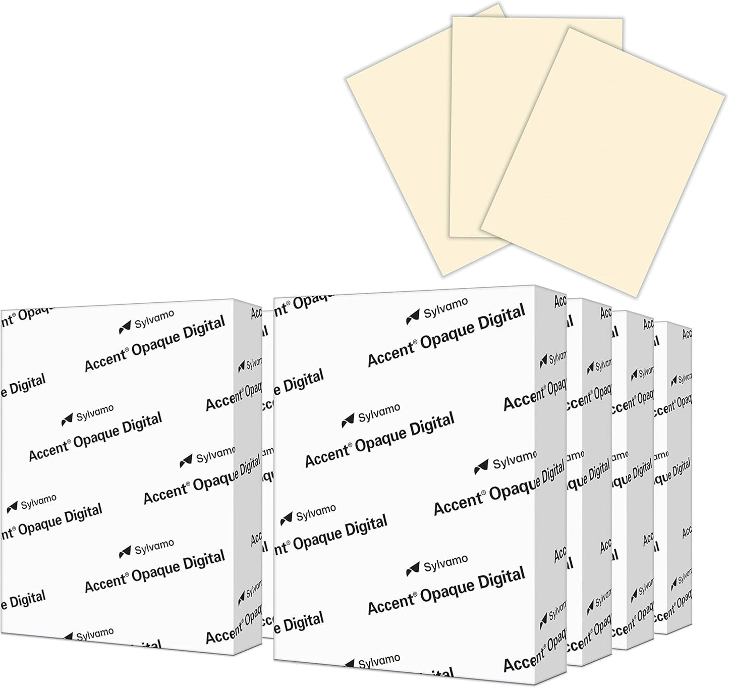 Accent Opaque Cream Printer Paper, 8.5” x 11” 28lb Bond/70lb Text Copy Paper – 500 Sheets (1 Ream) – Premium Computer Paper with Smooth Finish – 97 Bright, 104gsm – Warm White Copy Paper – 188176R