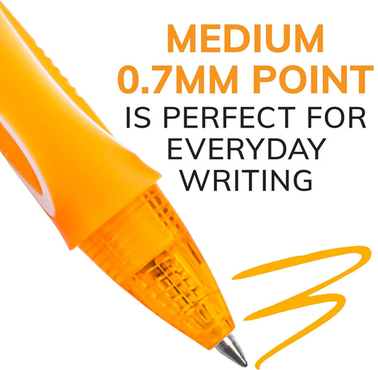 BIC Gelocity Quick Dry Gel Pen with Fast Drying Ink and Comfortable Grip, Assorted colors, 0.7 mm Medium Point, 24 Pack