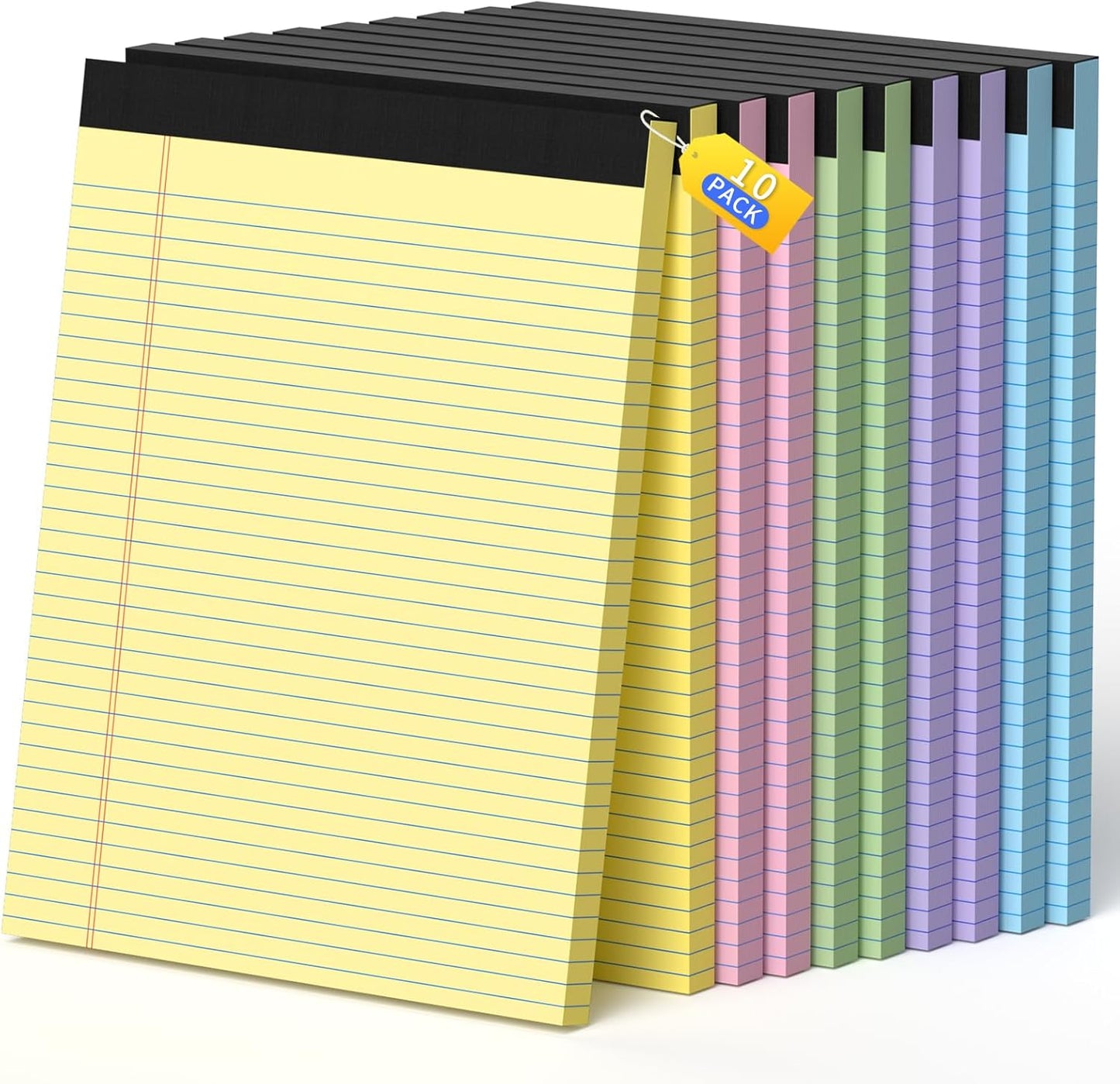 Legal Pads 8.5 X11, Narrow Ruled Notepads, 2 Pack, 50 Sheet/Pad, White Legal Pads, Tear Off Notepad, Perforated Writing Pad, Notebook Paper College Ruled, Notepads for Office Home School, Notepad