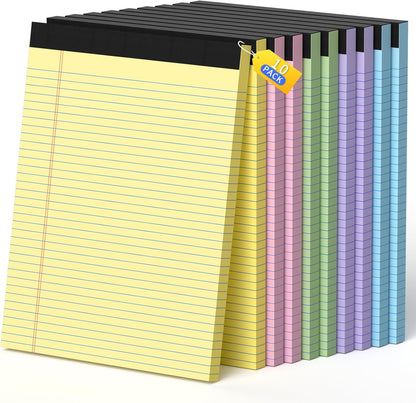 Legal Pads 8.5 X11, Narrow Ruled Notepads, 2 Pack, 50 Sheet/Pad, White Legal Pads, Tear Off Notepad, Perforated Writing Pad, Notebook Paper College Ruled, Notepads for Office Home School, Notepad