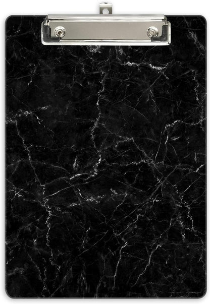 Hongri Plastic Cute Clipboard, Letter Size for Students, Teacher, Woman and Kids, Low Profile Clip, Decorative Pattern, Size 9 x 12.5 in, Dream Marble