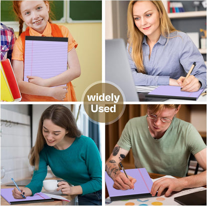 4 Pack Blue Legal Pads 8.5 x 11 Blue Note Pads 8.5 x 11 Notepad 8.5 x 11 Micro Perforated Writing Pads Lined Paper Pads Wide Ruled Pad of Paper 30 Sheets Notebook for Study, To-Do Lists, Office