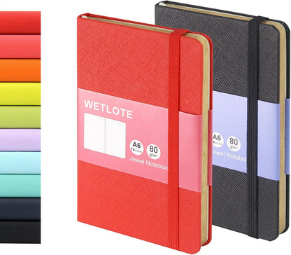 Line Hardcopy Notebook - 5"x8"- Sourced from sustainable and excellent quality paper, minimalist, natural, portable and flexible design, suitable for office, school(red)