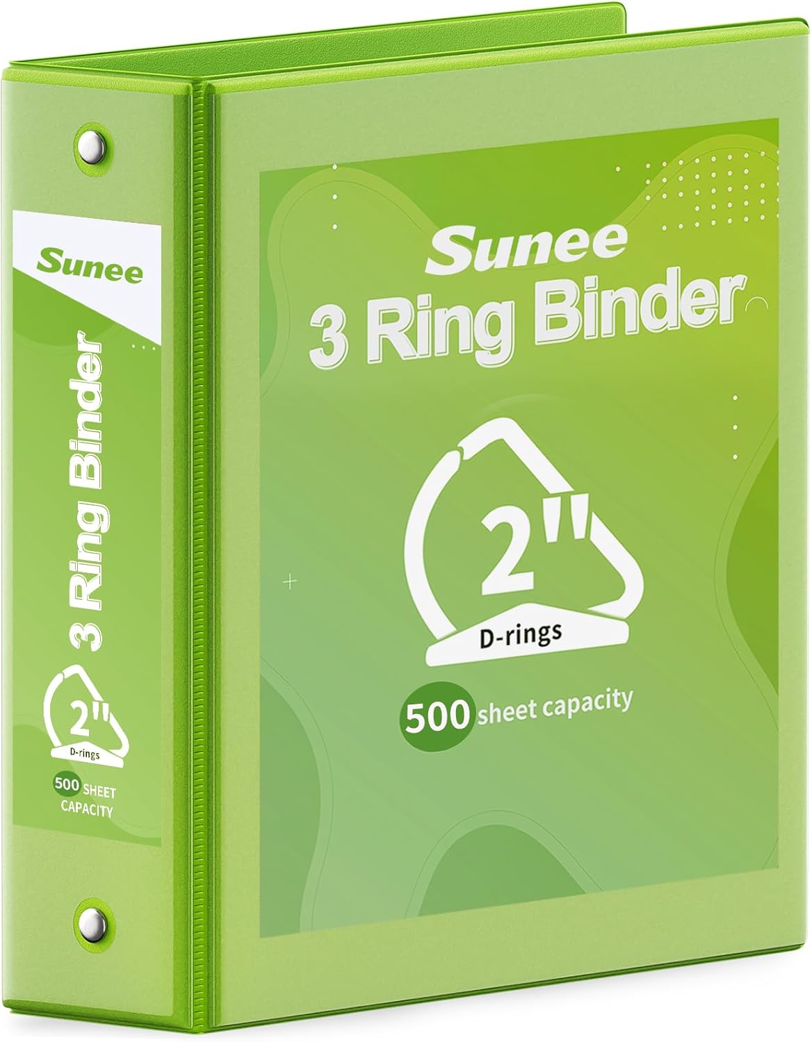SUNEE 3 Ring Binder 2 Inch, Clear View Binder Three Ring PVC-Free (Fit 8.5x11 Inches) for School or Office Supplies, Light Purple, 1 Pack