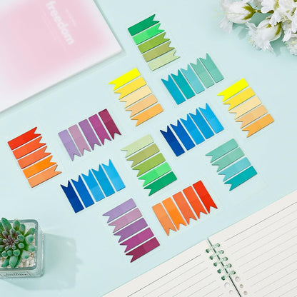 Temiary 1200 Pieces Transparent Sticky Index Tabs, Page Markers for Annotating, Translucent Morandi Arrow Flag Tab for Bookmarks Bible Tabs Notebook School Supplies