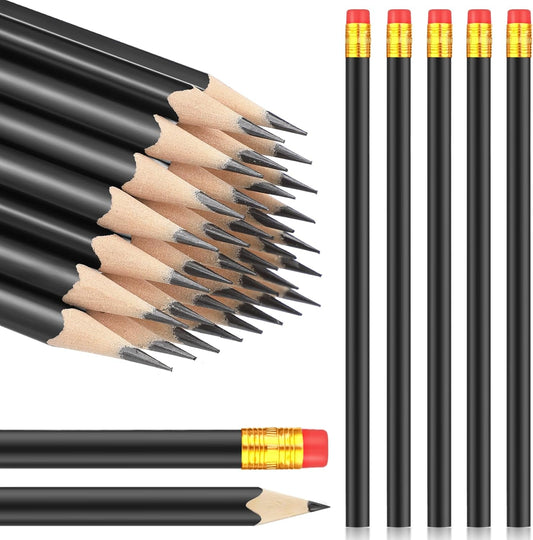 Tinlade 50 Pcs Triangular Grip Pencils Wood Wedding Pencils HB Graphite Pencil Pack Eraser for Baby Shower Drawing Sketching Bridal Shower Office Supplies(Pink)
