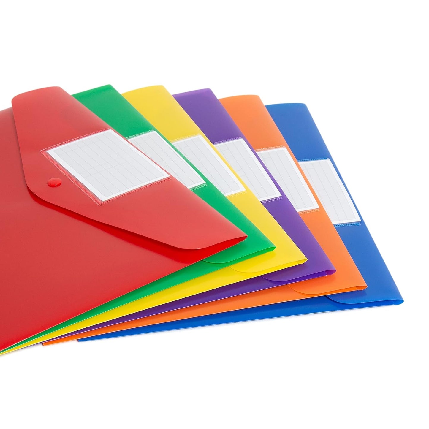 Smead Poly Document Holders, Snap Closure, Side Load, Letter Size, Primary Colors, 6 per Pack (89687)