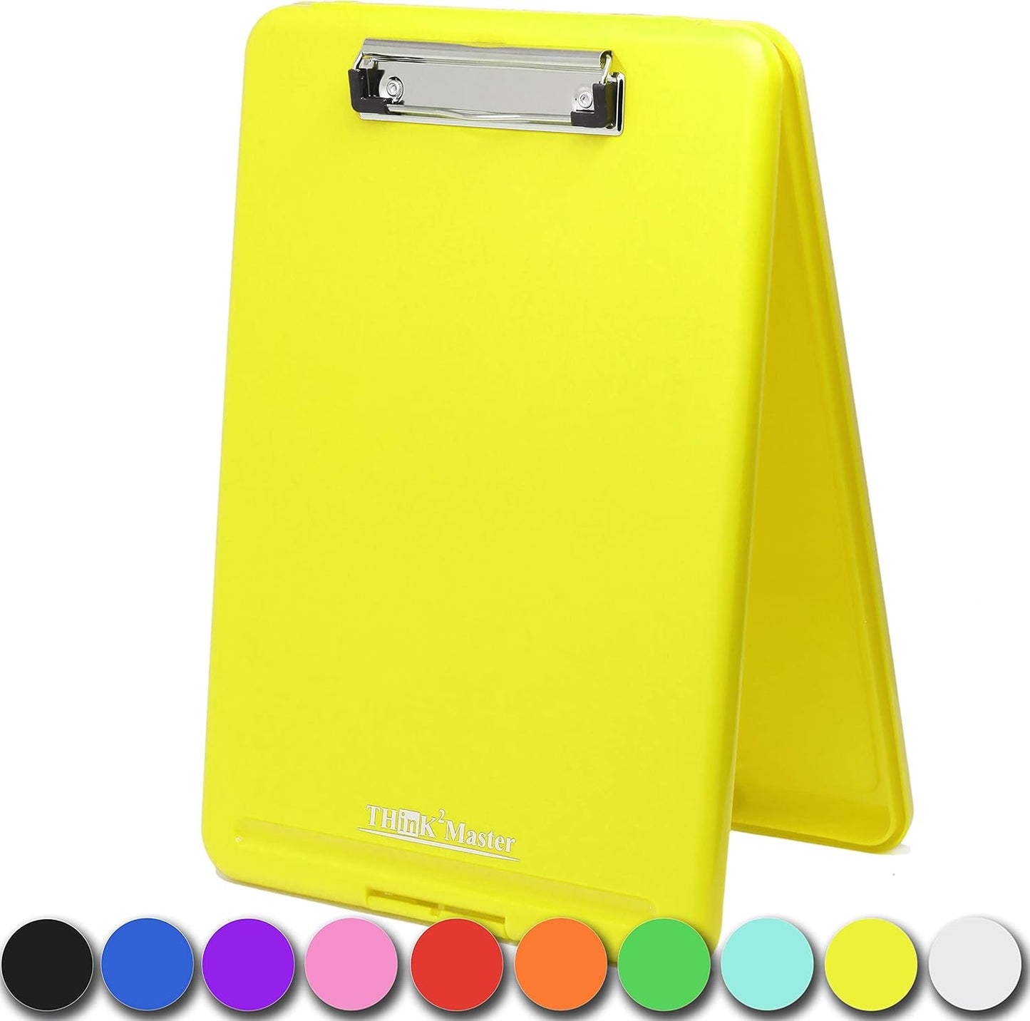 Think2Master Black Plastic Storage Clipboard. | 25% Heavier & 25% Sturdier| Heavy Duty and Won’t Flex or Bend Like Other Brands (Compare The Weight). Storage Compartment Holds 150 Letter Sized Paper.