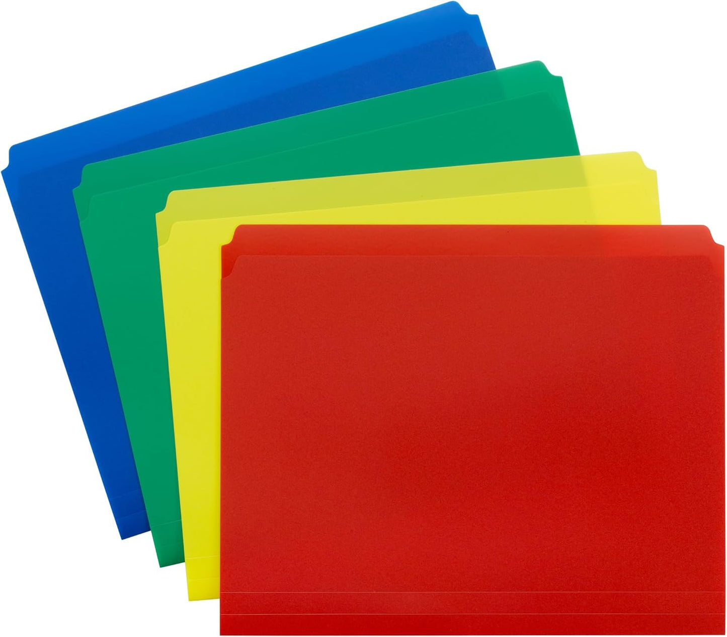 Smead Poly File Folder, 1/3-Cut Tab, Letter Size, Red, 24 per Box (10501)