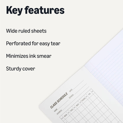 Amazon Basics Composition Notebook, College Ruled, 100 Sheets, 9.75" x 7.5", Assorted Marble Colors, 12-Pack