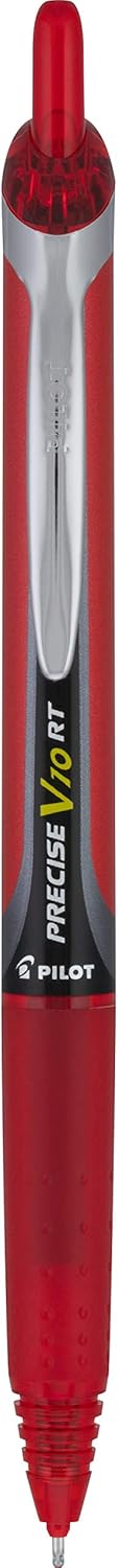 PILOT Precise V10 RT Refillable & Retractable Rolling Ball Pens, Bold Point, Black Ink, 12-Pack (13450)