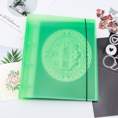 A4 4-Holes Round Ring View Binders Plastic Cover, Refillable Notebook Journal Binder File Folder, Loose Leaf Sheet Protector/DIY Scrapbooking/Binder Cover Protector (Purple)