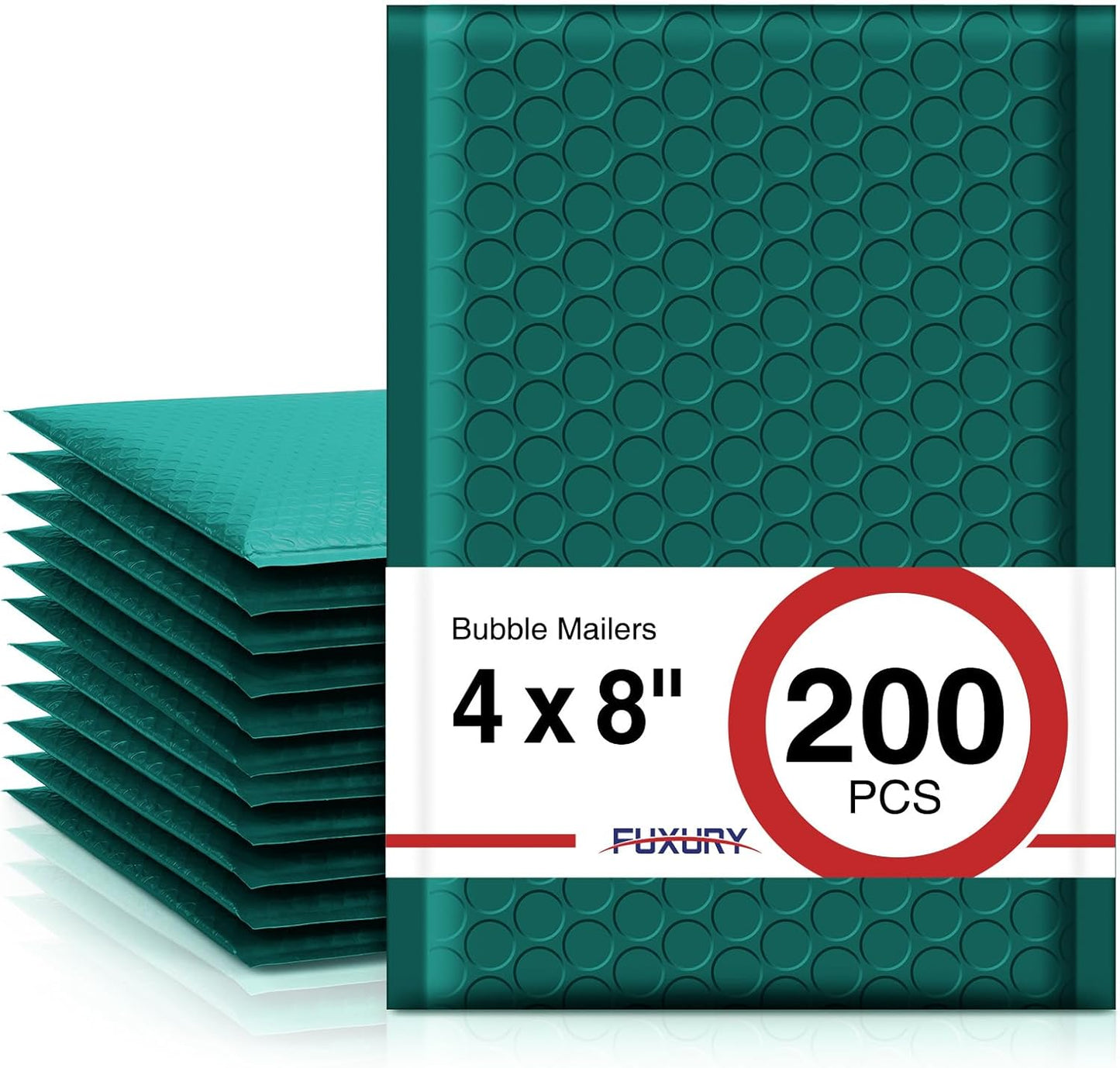 Fuxury Black Bubble Mailers 4x8" 100 Pack Waterproof Padded Envelopes Usable Size 4x7" Self Seal Bubble Envelopes Padded Mailers for Small Business, Envelope Mailers