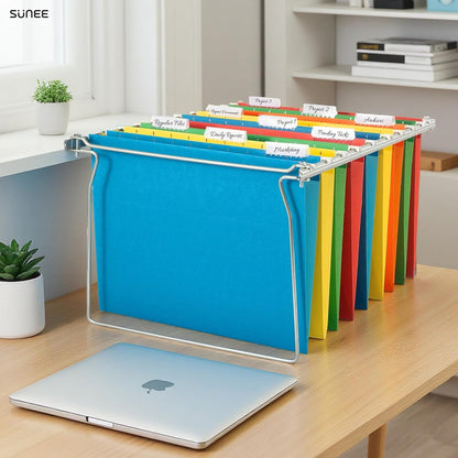 SUNEE Hanging File Folders, 25 Pack Letter Size Hanging File Folders with 1/5-Cut Tabs, Ideal for Home and Office Organization and Papers Classification,Yellow