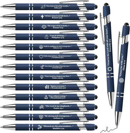15 Pack Motivational Pen Set - Inspirational Quotes Retractable Ballpoint Pens for Office School Supplies, Encouragement Gifts for Women Men, Multicolor
