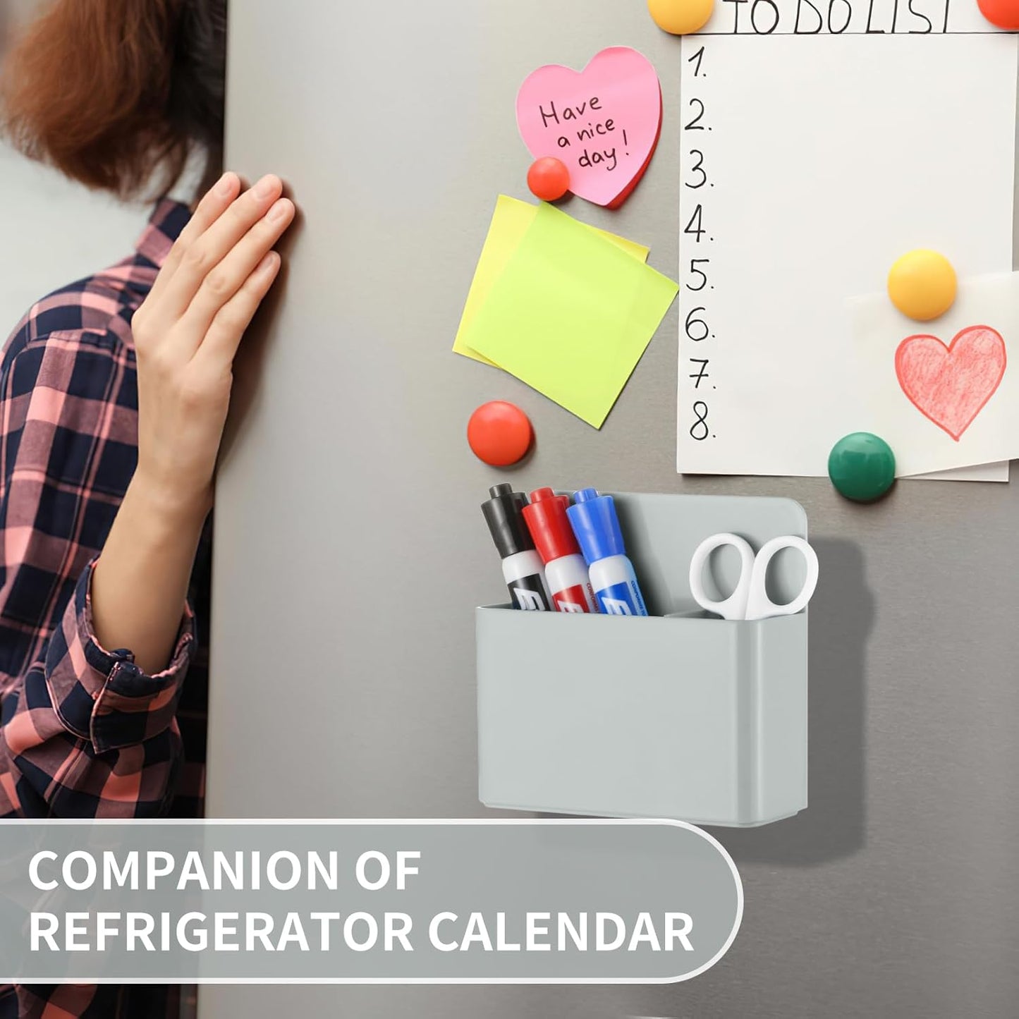 Camelmother 2Magnetic Marker Holder For Whiteboard Dry Erase Marker Holder For Office Refrigerator Fridge Classroom Must (black)