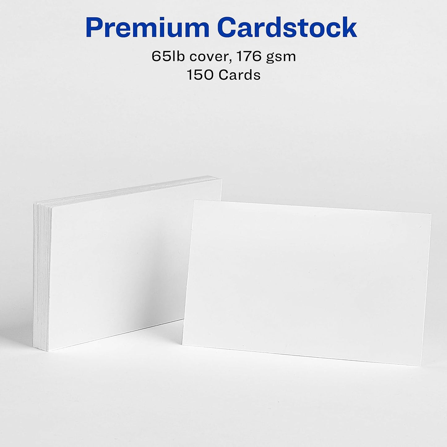 Avery Printable Index Cards, Sure Feed Technology, 3" x 5", Matte White, Laser & Inkjet Compatible, 150 Blank Cards Total, Great for Product Branding, Marketing, and More (5388)