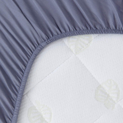 Pack and Play Sheets and Waterproof Pack n Play Mattress Protector Pad Cover 4 Pack Set, Ultra Soft Pack n Play Mattresses Sheets Compatible with Graco Pack n Play, Grey&Navy
