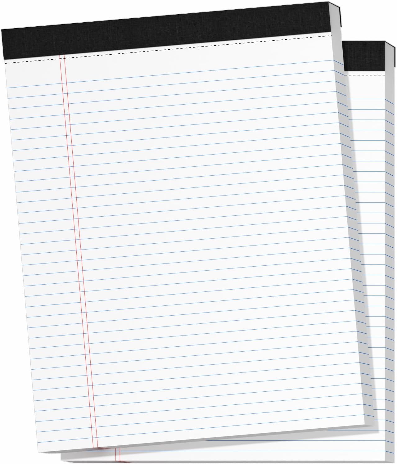 24 Pack Legal Pads 8.5" x 11", Wide Ruled Writing Notepads, 50 Sheets/Pad, Perforated Pages, 1200 Sheets Lined Paper for School Office Supplies