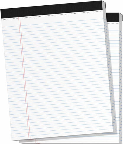 24 Pack Legal Pads 8.5" x 11", Wide Ruled Writing Notepads, 50 Sheets/Pad, Perforated Pages, 1200 Sheets Lined Paper for School Office Supplies