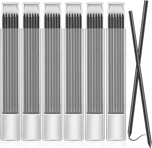 36 Pcs 2.8mm Pencil Lead Refills for Carpenter Mark Pencils Solid Deep Hole Mechanical Construction-Pencil Replacements Study Leads for Architect Woodworking Marking Scribe Tools, Black